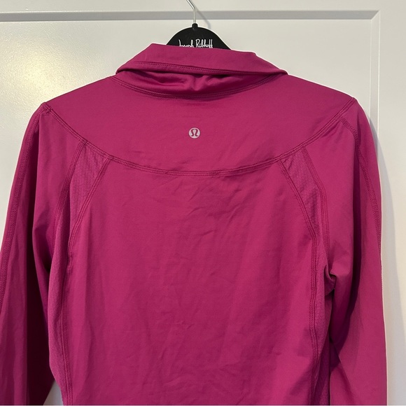 Lululemon Athletica Magenta Long Sleeve High Collared Top Size 6 Women’s - Picture 8 of 10